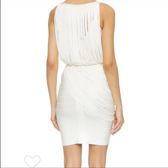 Herve Leger Blue Leilei Fringe Dress - Picture 3 of 16